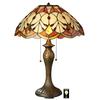 Design Toscano Flowing Buds Tiffany-Style Stained Glass Table Lamp TF85002